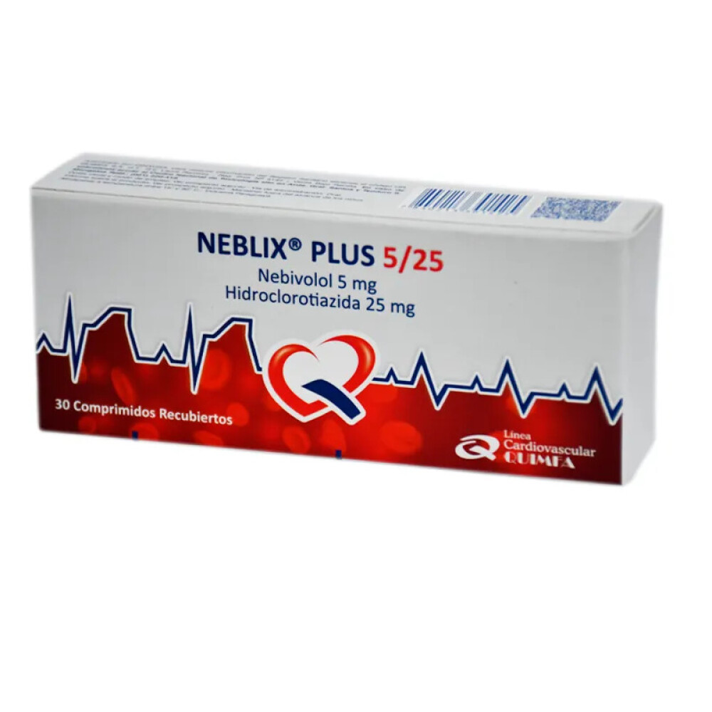 NEBLIX PLUS 5/25 MG CJ X 30 COM REC única