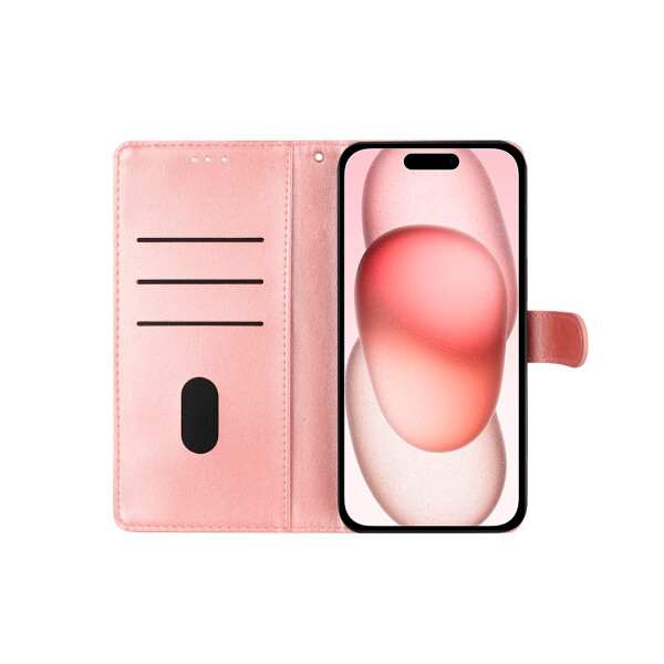 Flip cover para iPhone 16 diseño mariposas color rosa Flip Cover Para Iphone 16 Diseño Mariposas Color Rosa