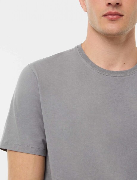 CAMISETA BÁSICA SÚPER COTTON GRIS