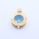 Colgante oro 18k 2 tonos con topacio azul. Colgante oro 18k 2 tonos con topacio azul.