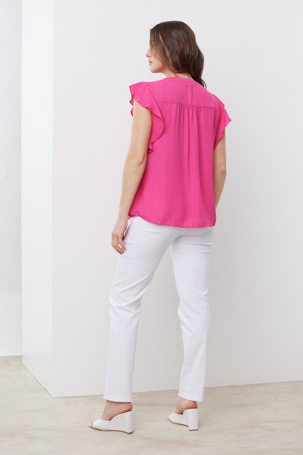 Blusa Manga Volados FUCSIA