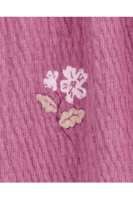 Set dos piezas de jersey arrugado, short y musculosa. diseño floral Sin color