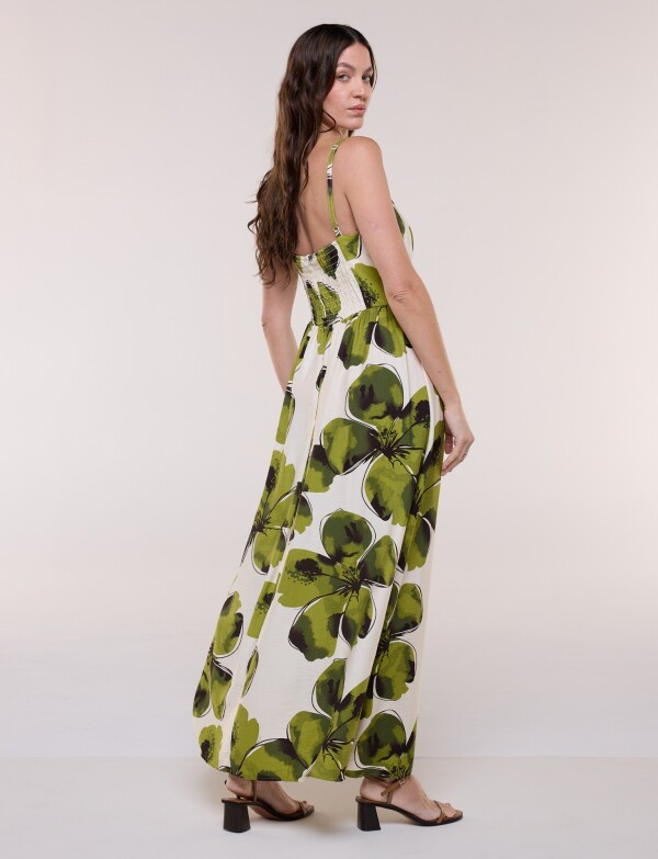 Vestido Maxi Flores VERDE/MULTI