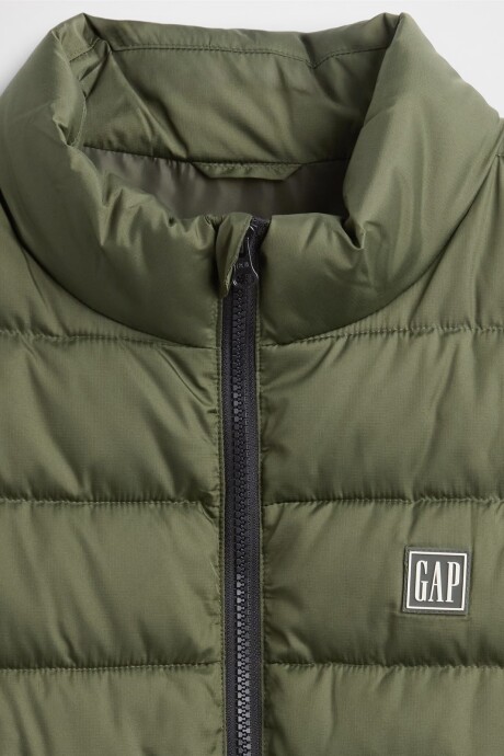 Chaleco Puffer Hombre Army Jacket Green