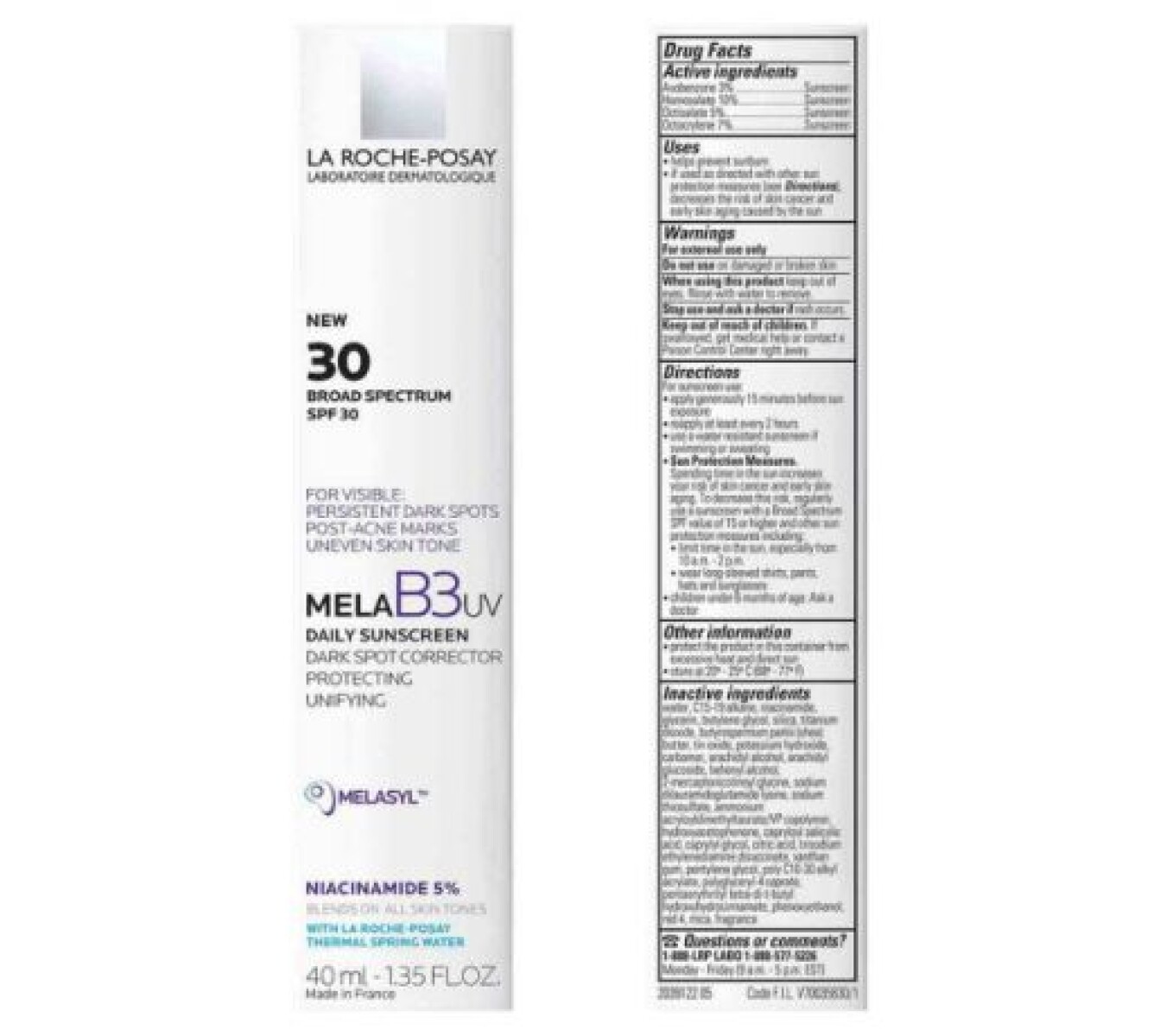 La Roche Posay Crema Melab3 FPS 30 40ml – Protección Solar y Anti-Manchas