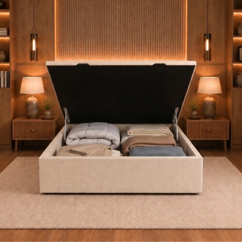 Base Baúl 2 Plazas Amplio espacio interior Lino 138 - Slyne Basic Base Baúl 2 Plazas Amplio espacio interior Lino 138 - Slyne Basic