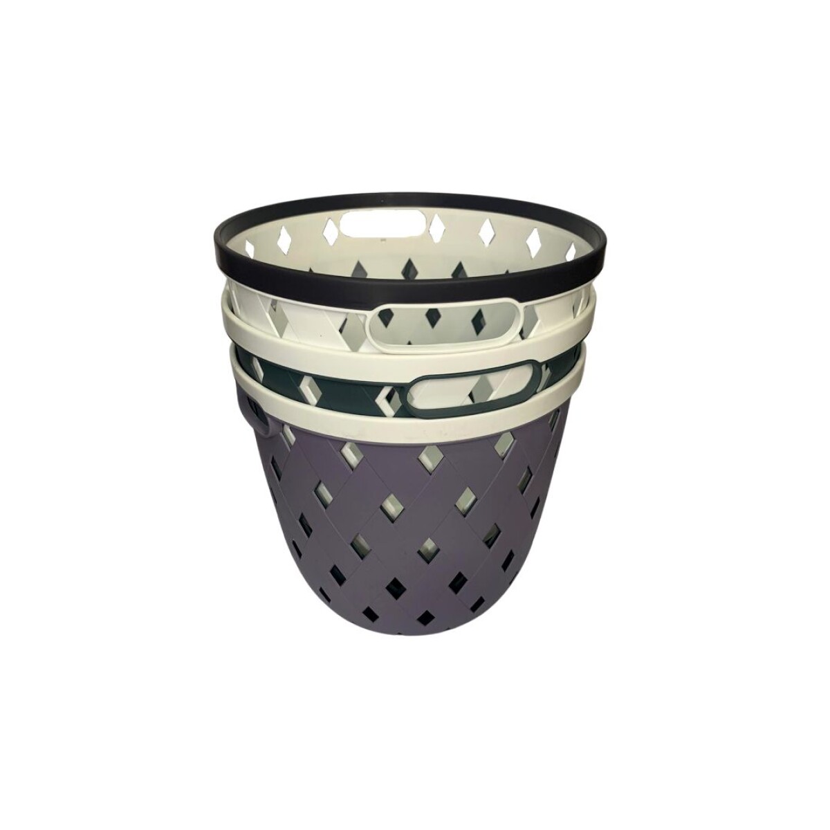 CESTO CANASTO CALADO REDONDO 24LTS 30,5X27CM 