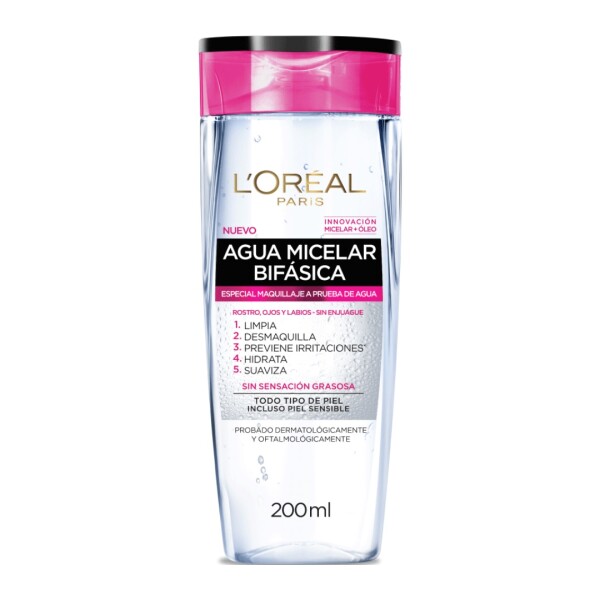 Agua Micellar L'oréal Bifásica 200ml Agua Micellar L'oréal Bifásica 200ml