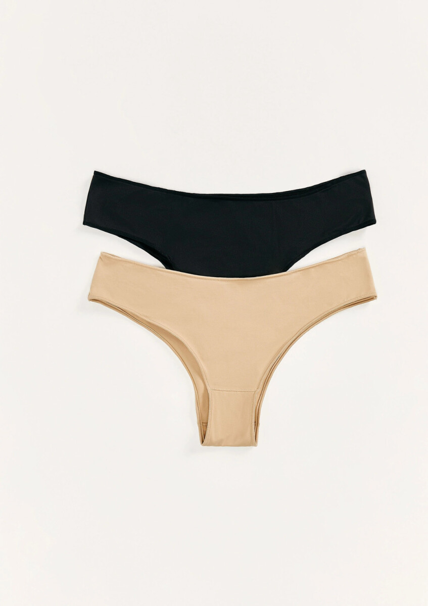 KIT CON 2 BOMBACHAS ESTILO BIKINI EN MICROFIBRA - MULTICOLOR 