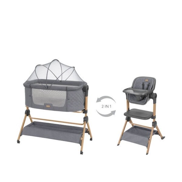 Colecho y silla de comer 2 en 1 SLEAT KIKKABOO gris