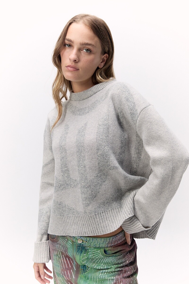 Sweater Geométrico - Gris 