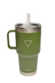 VASO HYDRATE CON PICO Y AGARRE 887ML VERDE MILITAR