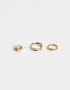 Sets Anillos Flores atrapadas Sets De Anillos - Dorado