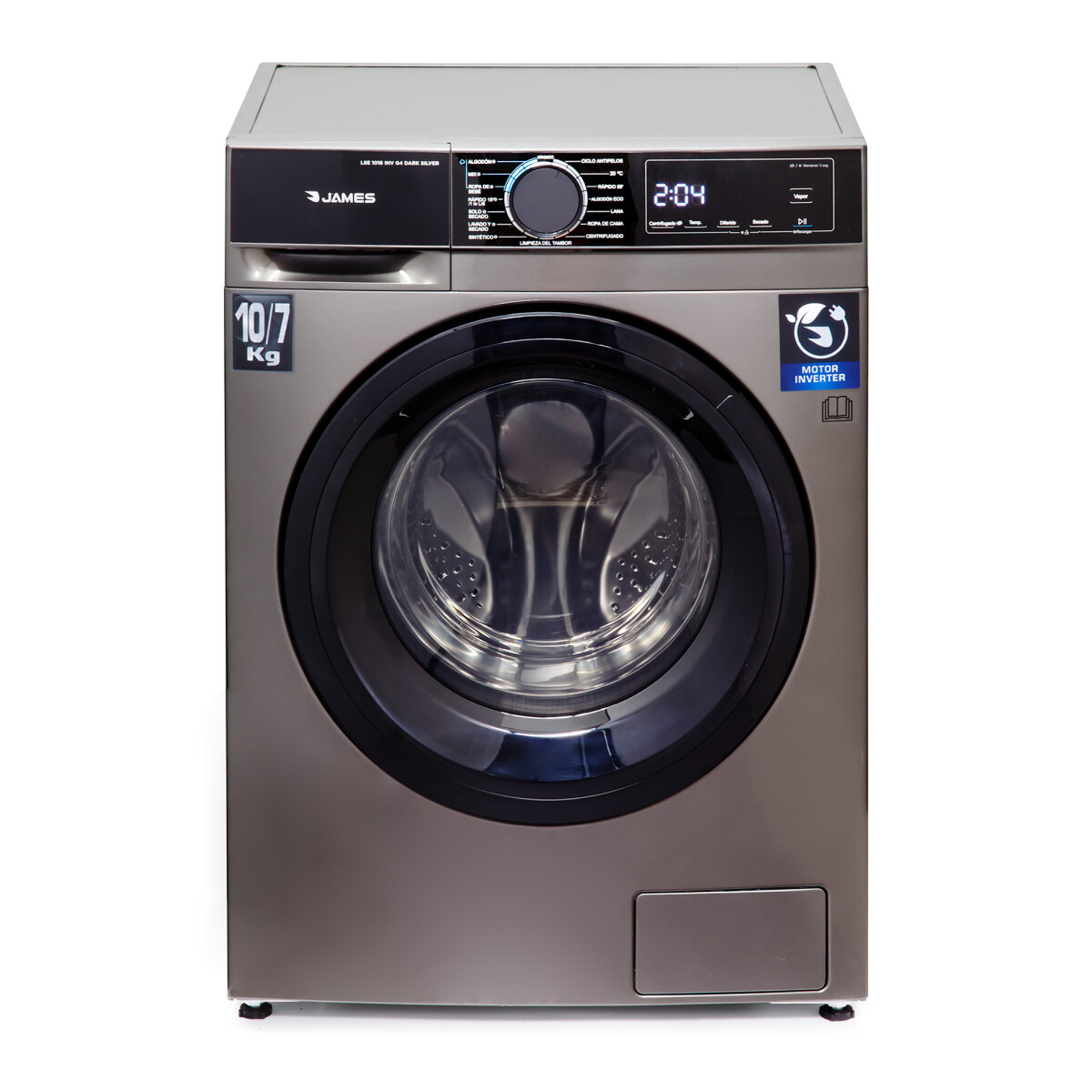 James Lavasecarropas Lse 1016 Inverter 10.5kg Dark Silver 