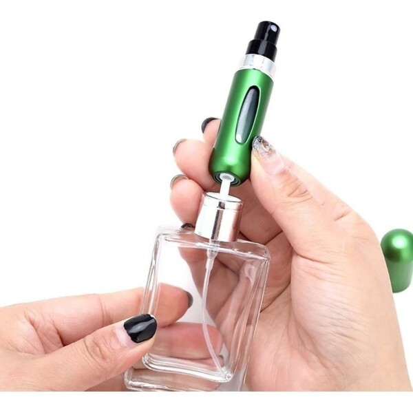 Mini Botella Atomizadora Perfume Portátil Recargable Variante Color Verde