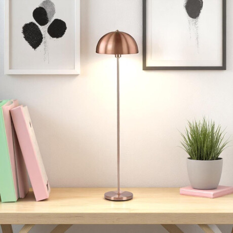 Lámpara de Mesa y Escritorio con Luz Led Base Plana Oro Rosa