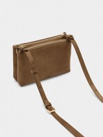 Bolso Bandolera Con Tachuelas camel