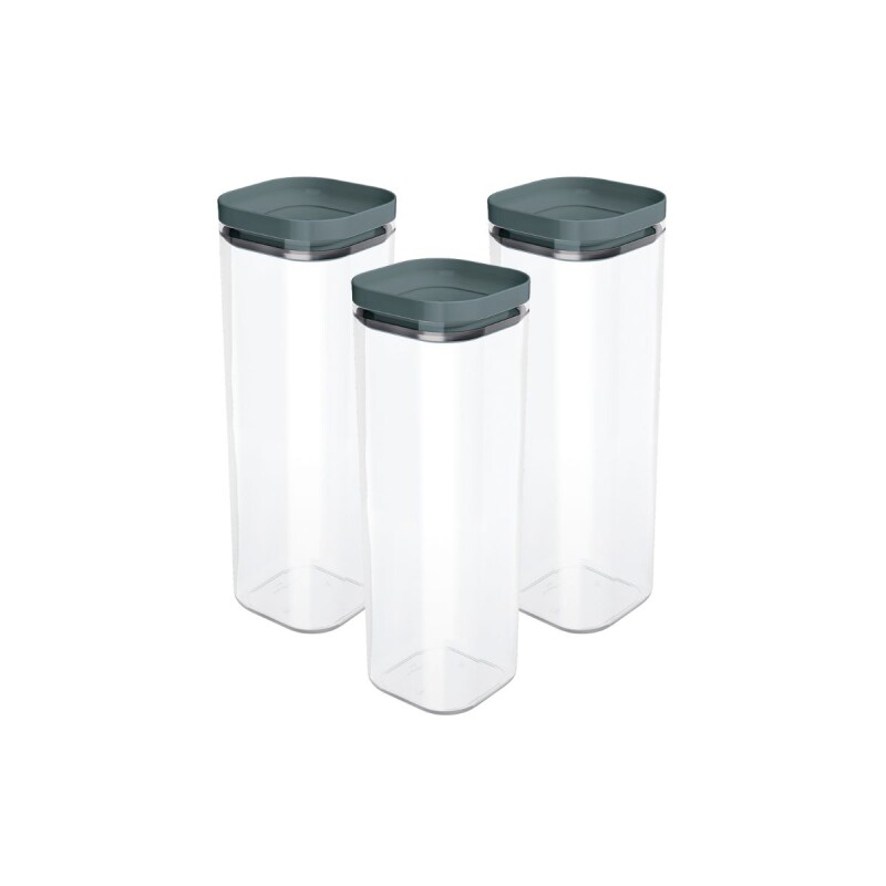 Set x3 Pote hermético 2,2L GRIS
