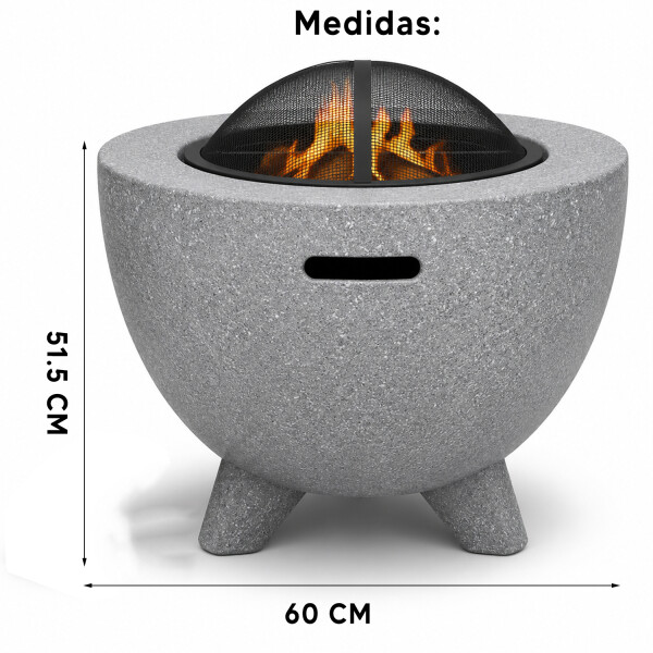 Brasero Fogón Fire King Para Jardín Patio Y Terraza Dw640 BRASERO FIRE KING 60X60 DW640