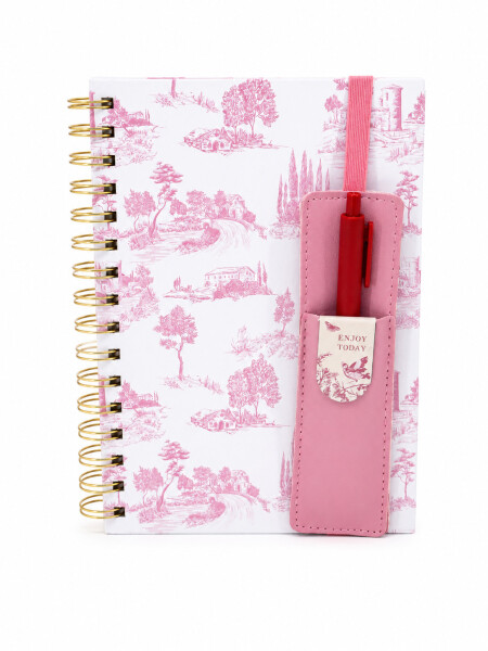 LIBRETA LISBOA CON LAPICERA Y CAJA CELESTE