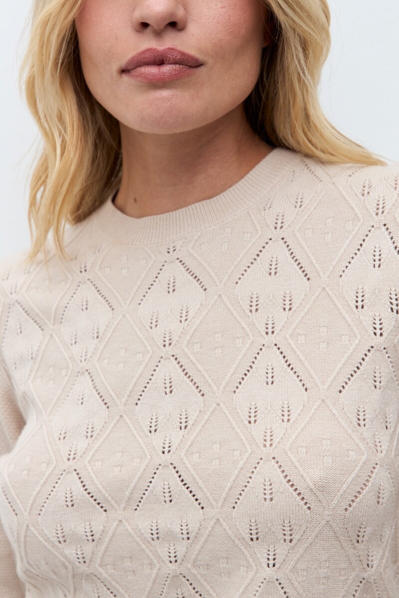 Sweater estructuras beige