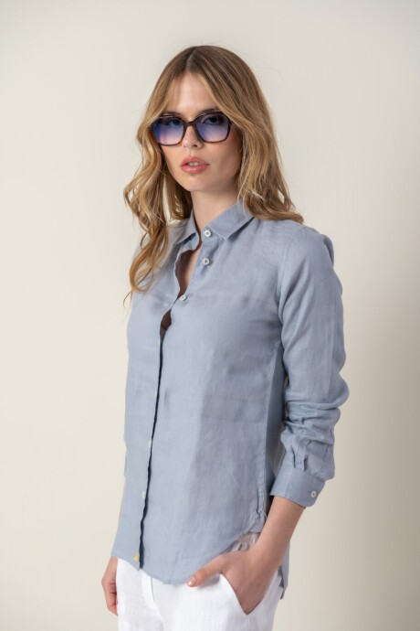 Camisa de dama lino Gris