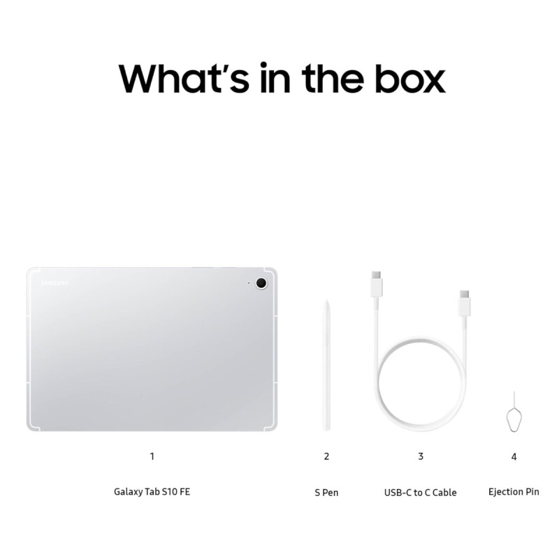 Tablet Samsung Galaxy Tab S10 FE 128GB 8GB Silver Book Cover Tablet Samsung Galaxy Tab S10 FE 128GB 8GB Silver Book Cover