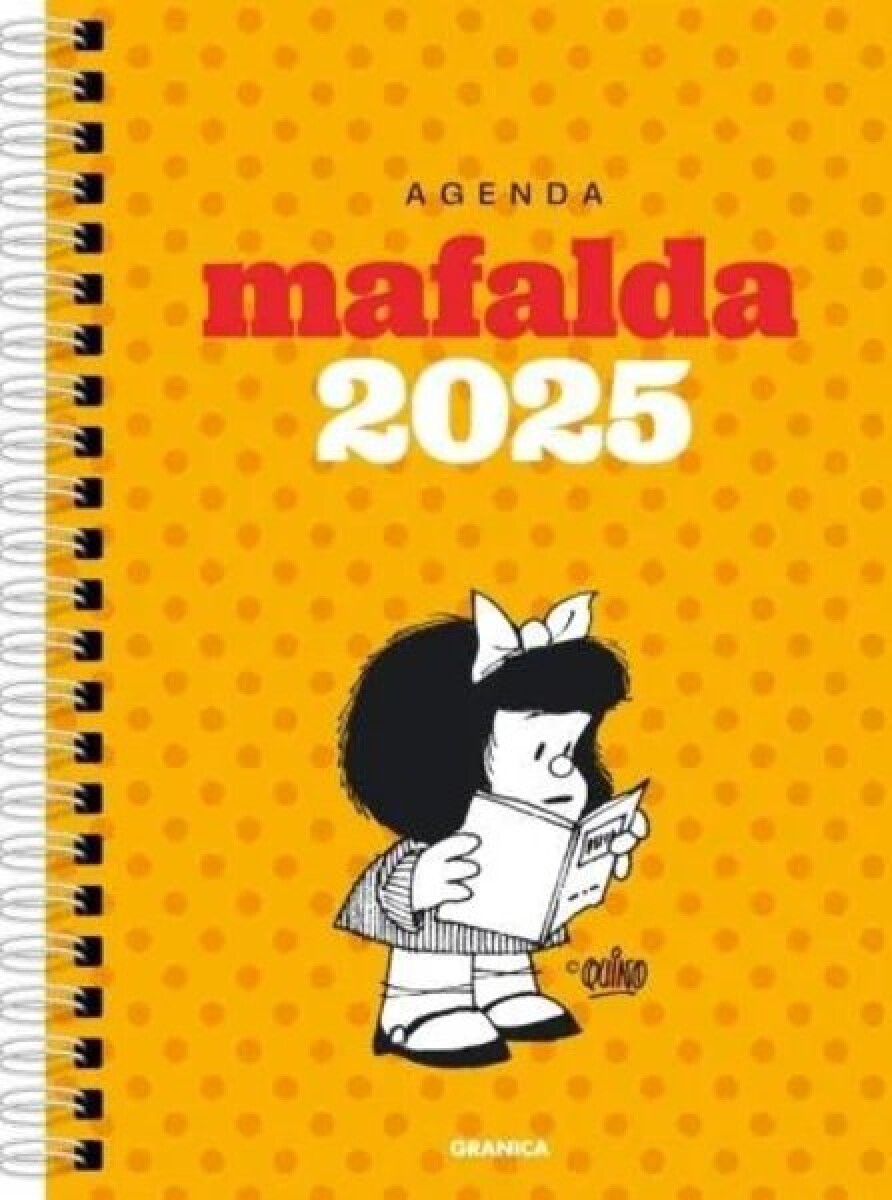 AGENDA MAFALDA 2025 AMARILLA ANILLADA 