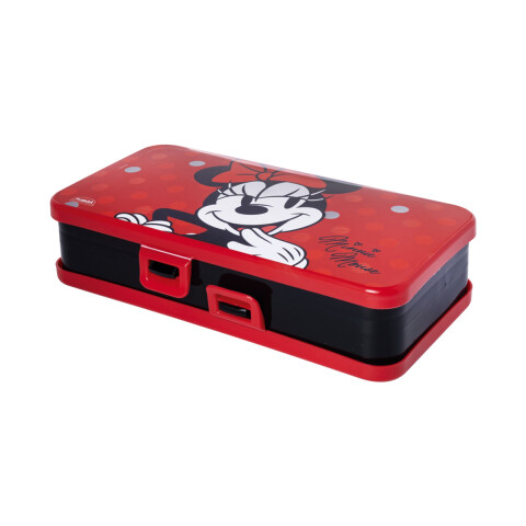 Cartuchera Plástica Mickey con 2 Compartimientos ROJO