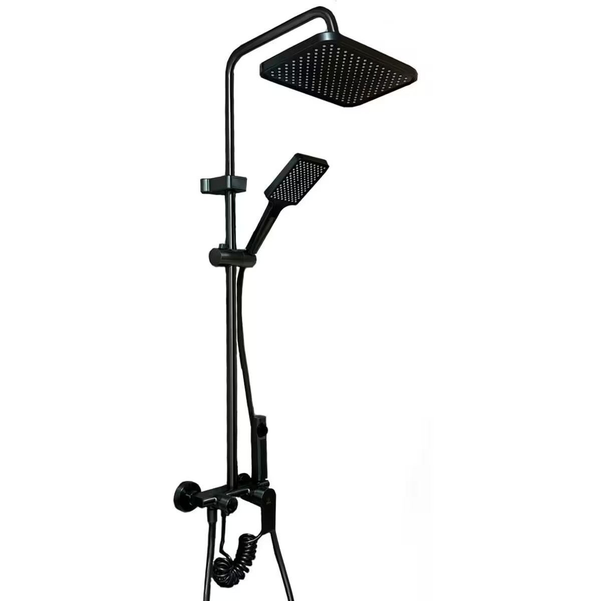 Barral De Ducha Monocomando Exterior Con Transferencia Grafito Satinado 