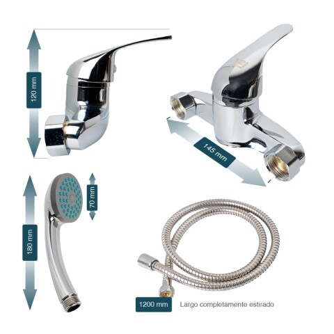 Canilla Grifería Monocomando S/ Transferencia De Baño con Ducha Regadera Teléfono Agua Caliente y Fría - LAT Canilla Grifería Monocomando S/ Transferencia De Baño con Ducha Regadera Teléfono Agua Caliente y Fría - LAT