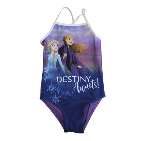 Malla Entera Playa Infantil Frozen Talle 4/10 VIOLETA OSCURO
