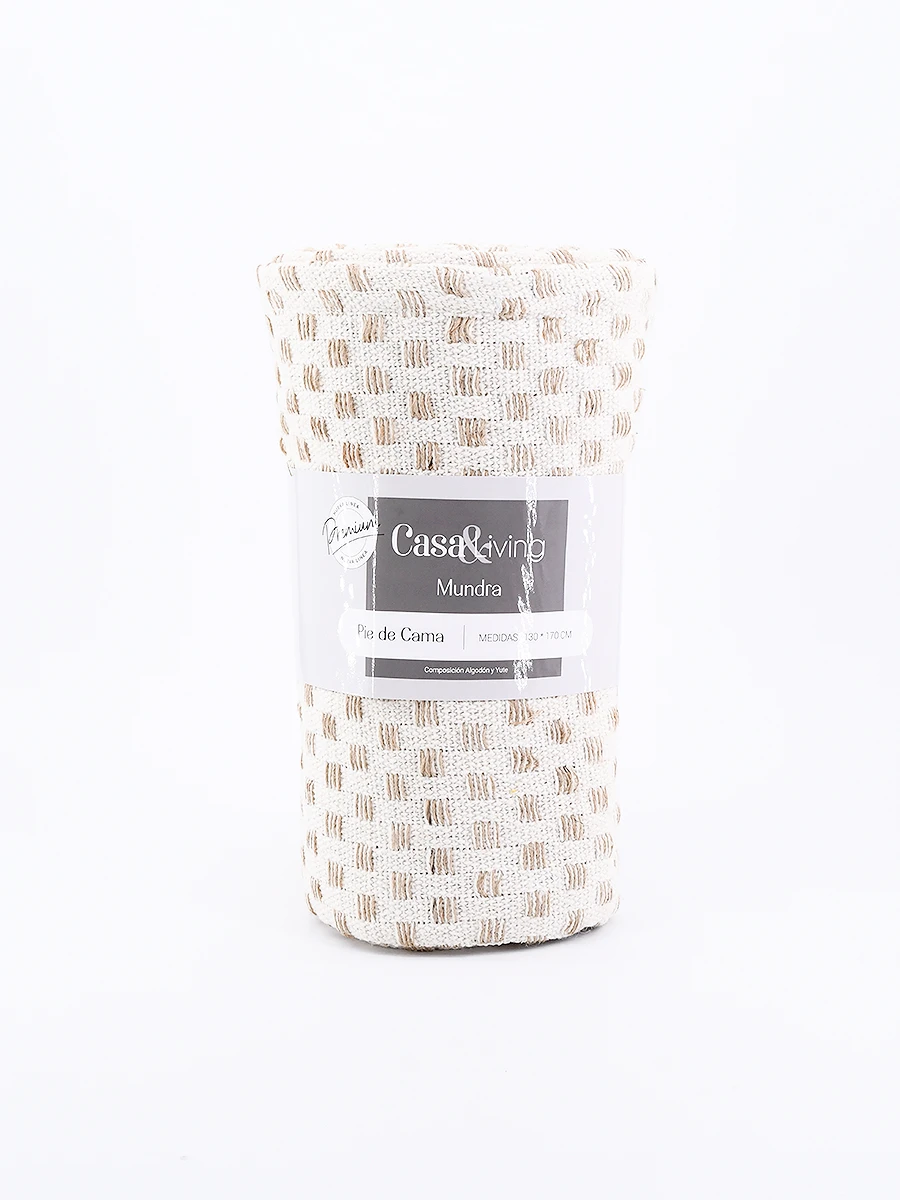 PIE DE CAMA MUNDRA - BEIGE 