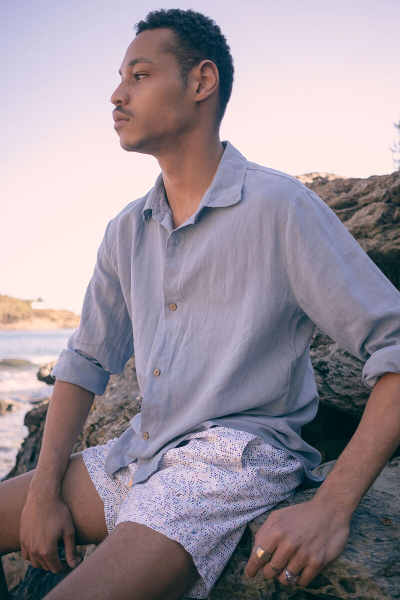LONG SLEEVE LINEN SHIRT Azu