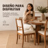 Silla De Comedor ComboHome Lola Madera Maciza Ratan Natural Blanco 1