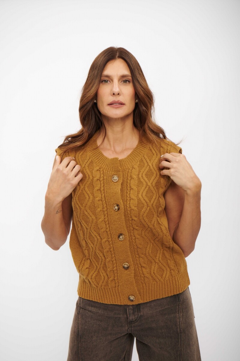 CHALECO CLOTILDE OCRE