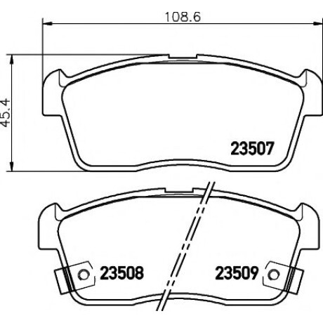 PASTILLAS DE FRENO SUZUKI SUPER CARRY 99/ DAIHATSU CUORE 03/ CELERIO 4554.0 - PASTILLAS DE FRENO SUZUKI SUPER CARRY 99/ DAIHATSU CUORE 03/ CELERIO 4554.0 -