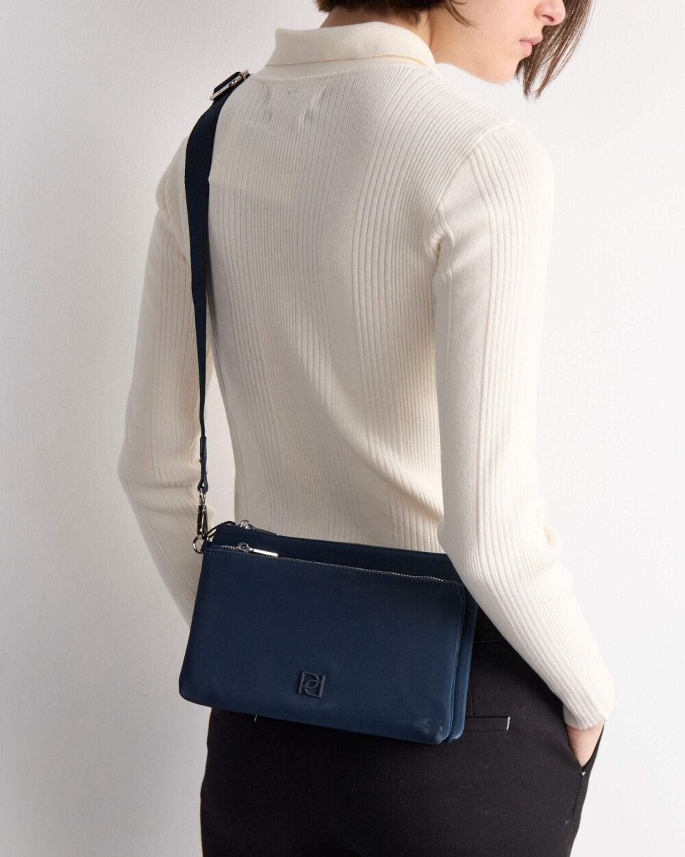 Bandolera Lily en gomato Azul