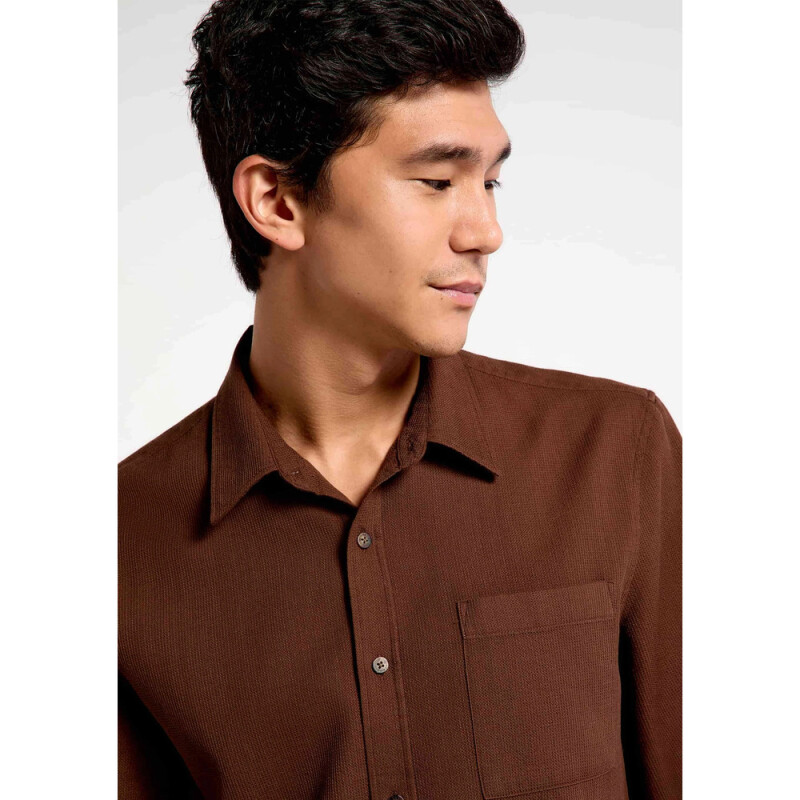 CAMISA ML MASC MARROM