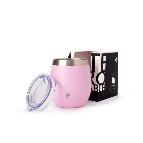 Mate Acero Inox. con Tapa Lila