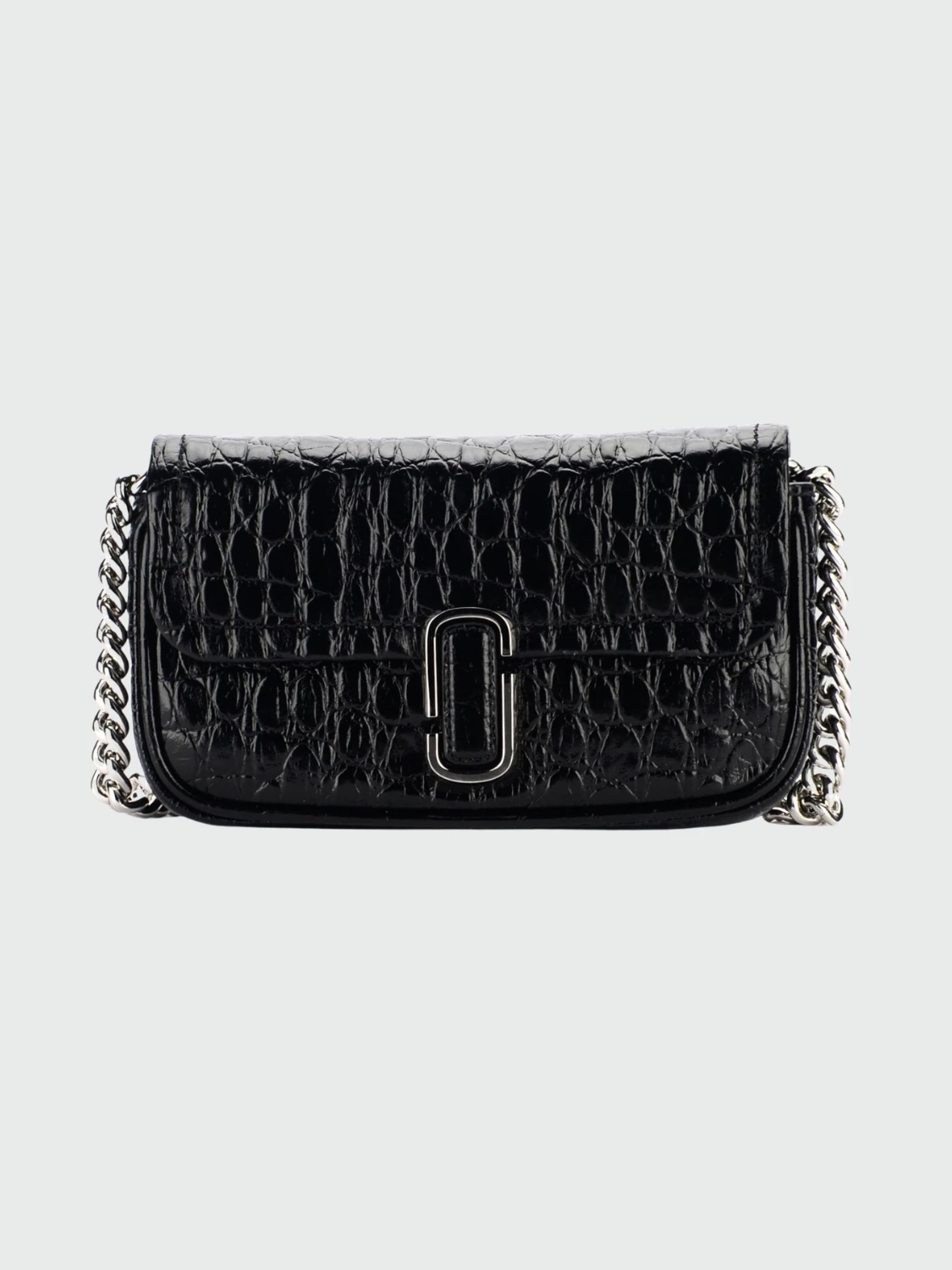 Bolso de hombro mini con herrajes Negro