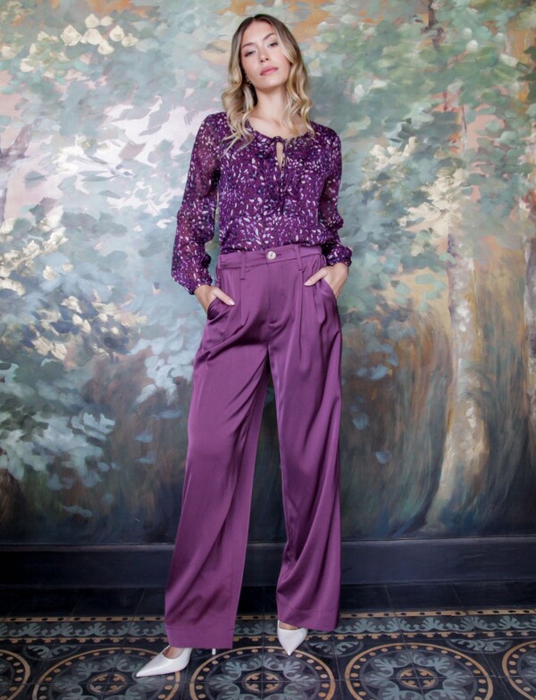 Pantalon Saten Wide VIOLETA