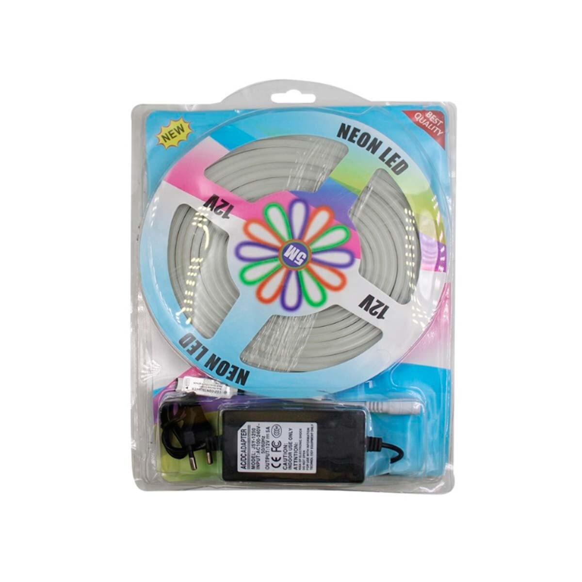 Kit completo Cinta Tira led neon flexible 5 metros RGB 