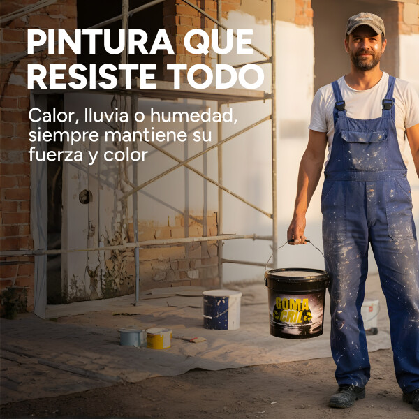 Pintura Membrana Liquida 18KG Impermeabilizante Goma De Caucho Variante Color Blanco