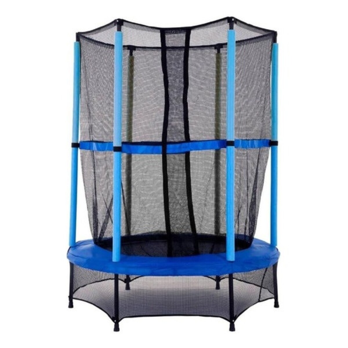 Cama Elástica c/Protección 1.40m - Red Seguridad Alta 1.80m - Azul 