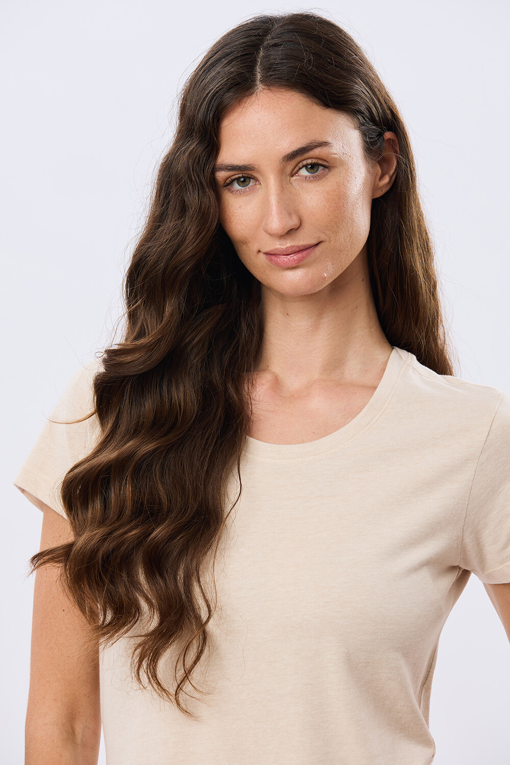REMERA BÁSICA DE ALGODÓN Beige