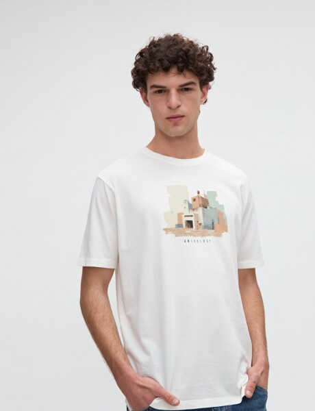 Remera Hess Off white