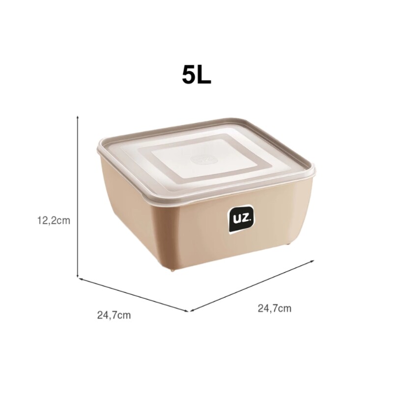 Pote multiuso cuadrado 5lts CAPPUCCINO