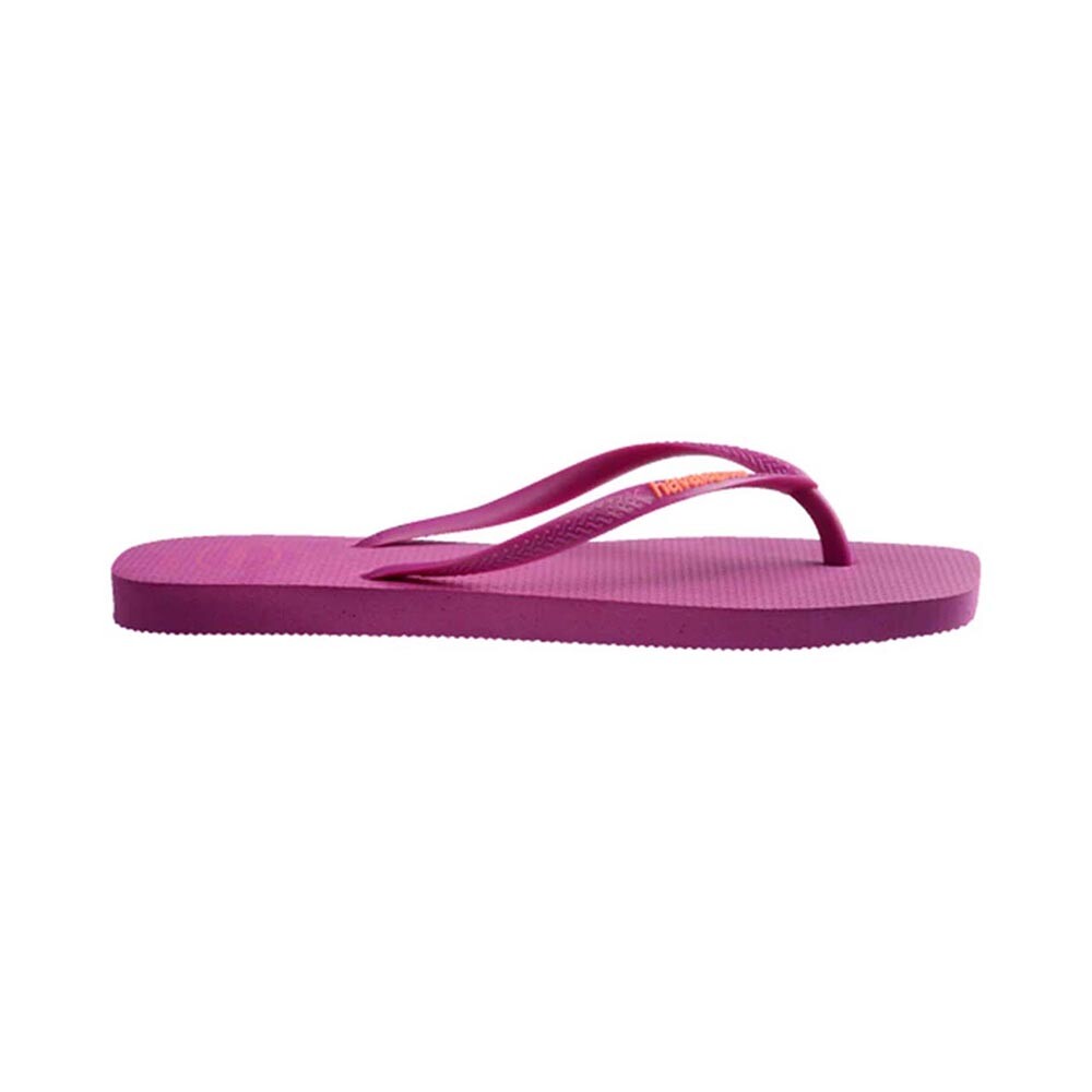 Sandalias Havaianas Slim Square Logo Pop Up Mujer Rosa Gum