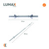 Kit 2 Mancuernas + Barra Recta 1.5m + 50 Kilos Pesas 2x10Kg 4x5Kg 4x2.5Kg